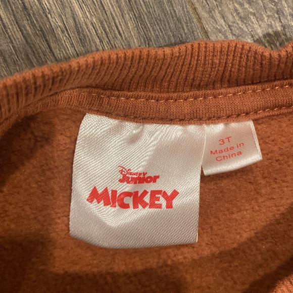 3T Boys Rusty Brown Disney Junior Mickey Mouse Sweatshirt - NEW WITHOUT TAGS! - Picture 2 of 2